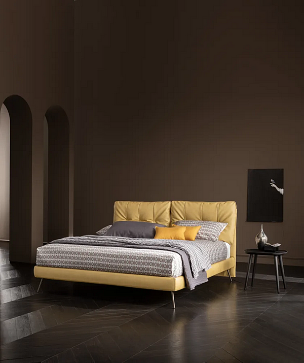 Doppelbett mit gepolsterter Rückenlehne aus Stoff Altrenotti Salina Fabrik Altrenotti aus Italien. Foto №2