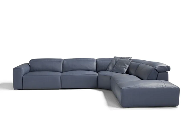 Ecksofa mit Lederbezug und Relaxfunktion Beverly Egoitaliano Fabrik Egoitaliano aus Italien. Foto №1