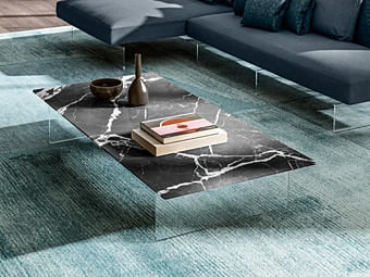 Rechteckiger Couchtisch aus XGlass LAGO AIR Rechteckiger Couchtisch aus XGlass LAGO AIR Fabrik LAGO aus Italien