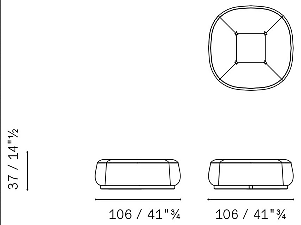 Poltrona Frau Lederpouf Lepli Fabrik POLTRONA FRAU aus Italien. Foto №4