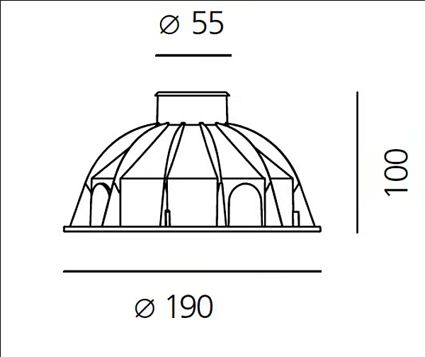 LED Einbaustrahler Aluminium Ego Artemide Fabrik Artemide aus Italien. Foto №9