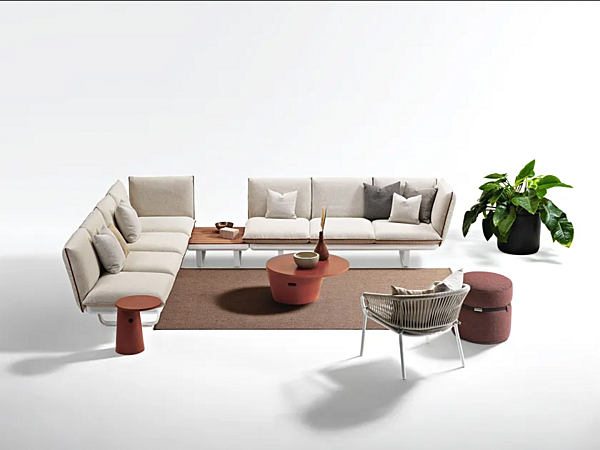 Modularer Garten-Sofa mit 3 Sitzen aus Stoff Atmosphera Kollektion Venedig Fabrik ATMOSPHERA aus Italien. Foto №4