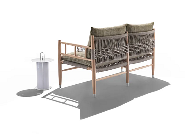 Garten-Sofa aus Iroko Holz mit weicher Rückenlehne FLEXFORM LEE OUTDOOR Fabrik FLEXFORM aus Italien. Foto №2