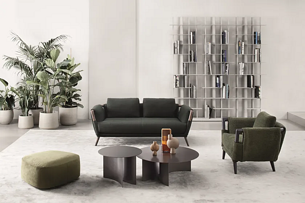 Zweisitzer Stoffsofa mit abnehmbarem Bezug Gaudi Flou Fabrik Flou aus Italien. Foto №2