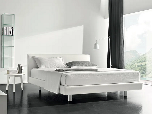 Doppelbett mit gepolsterter Rückenlehne Duomo Design Mono Basic Fabrik Duomo Design aus Italien. Foto №2