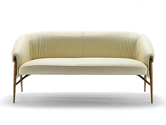 Leder Sofa klein Montgomery D FASEM