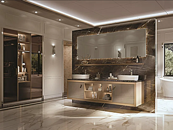 Glas Badezimmermöbelset Absolute Martini Interiors Glas Badezimmermöbelset Absolute Martini Interiors Fabrik MARTINI INTERIORS aus Italien