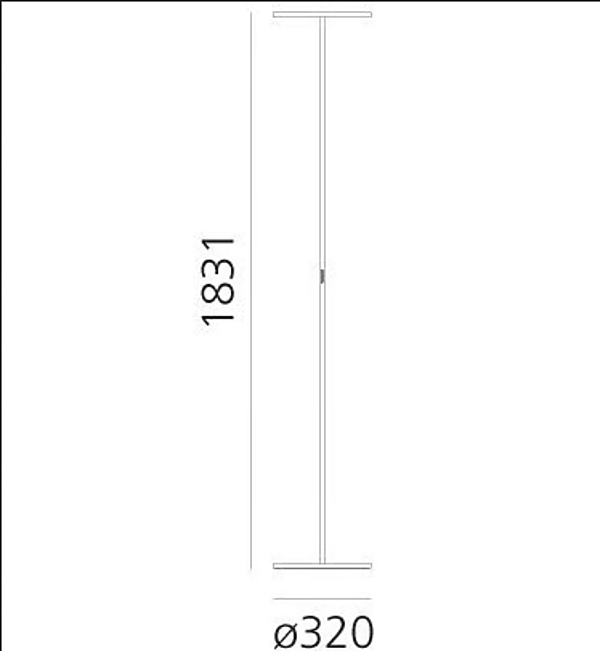 LED Stehlampe aus Aluminium Artemide Athena Fabrik Artemide aus Italien. Foto №6