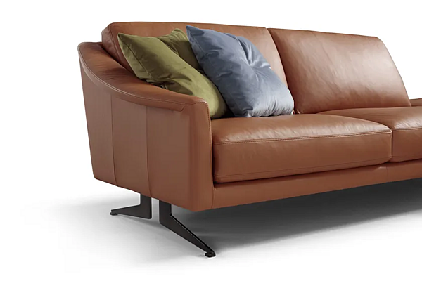 Ecksofa aus Leder mit Chaiselongue aus Canaletto Leder Marinelli Home M1225 Fabrik Marinelli Home aus Italien. Foto №3