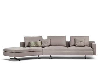 Dreisitzer Sofa mit abnehmbarem Bezug aus Stoff POLTRONA FRAU In The Mood Fabrik POLTRONA FRAU aus Italien