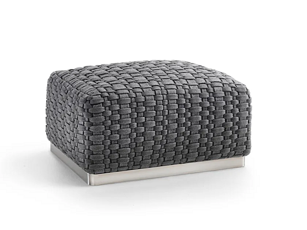 Quadratischer Gartenpouf aus synthetischen Fasern FLEXFORM Phuket Fabrik FLEXFORM aus Italien. Foto №2