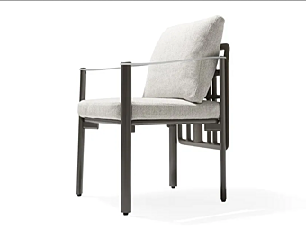 Gartenstuhl mit Armlehnen aus Stoff GIORGETTI Aldia 91070, 91071