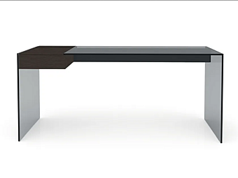 Schreibtisch aus Glas und Edelstahl mit Schubladen Gallotti&Radice AIR DESK W Fabrik Gallotti & Radice aus Italien