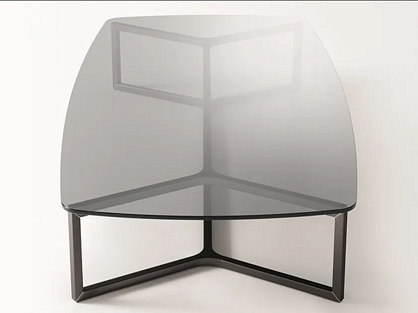 Rechteckiger Couchtisch aus Glas und Edelstahl Gallotti&Radice RAJ 6 Fabrik Gallotti & Radice aus Italien. Foto №3