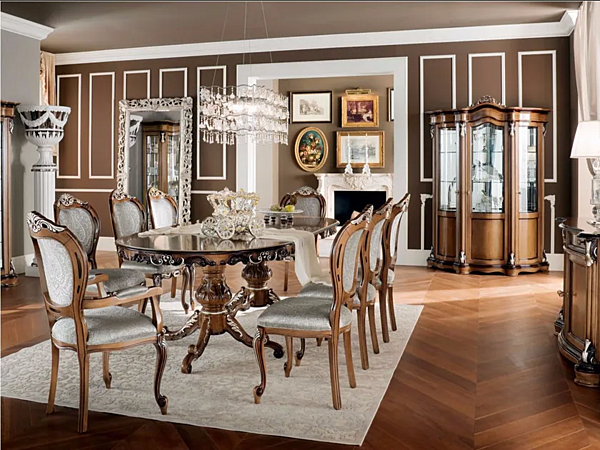 Ovaler ausziehbarer Esstisch aus Holz Modenese Luxury Interiors 13140 Fabrik MODENESE GASTONE aus Italien. Foto №3