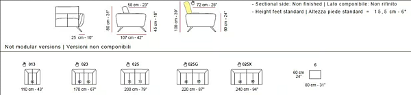 Zweisitzer Stoffsofa mit Kopfstütze Clooney Marinelli Home M1382 Fabrik Marinelli Home aus Italien. Foto №8