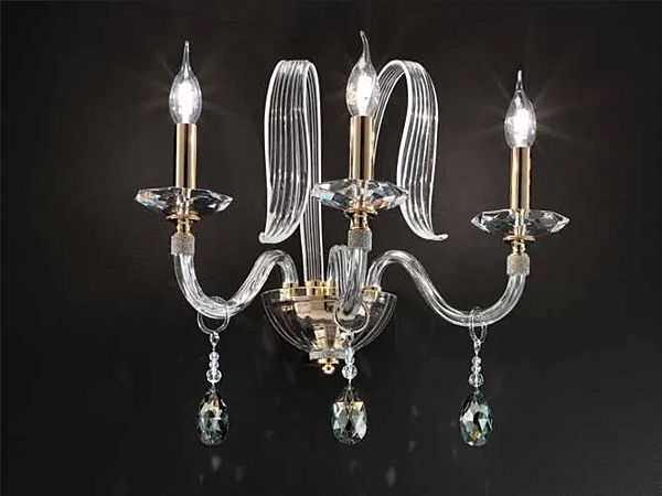 Wandleuchte aus Kristall mit Swarovski-Kristallen Amelie A3 Euroluce Lampadari Fabrik EUROLUCE LAMPADARi aus Italien. Foto №1