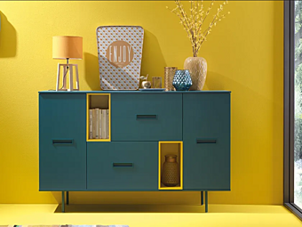 Lackiertes Sideboard mit Klapptüren und Schubladen MORETTI COMPACT LV201 Lackiertes Sideboard mit Klapptüren und Schubladen MORETTI COMPACT LV201 Fabrik MORETTI COMPACT aus Italien