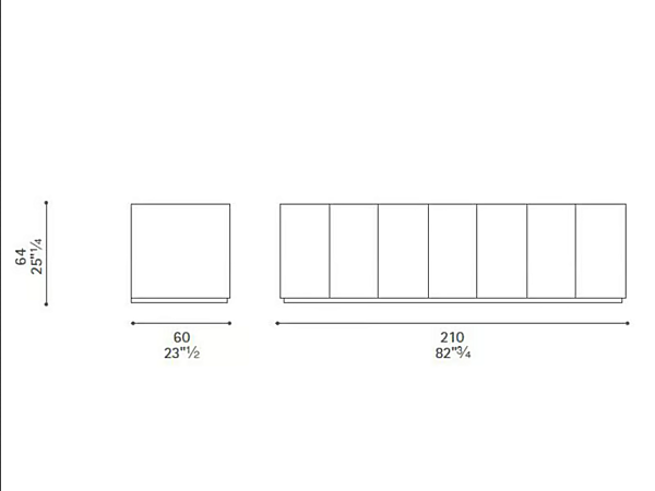 Niedrige Bürospeichereinheit aus Holz POLTRONA FRAU CEO Cube Cabinet Fabrik POLTRONA FRAU aus Italien. Foto №2