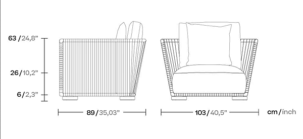 Gartenarmchair mit Armlehnen aus Aluminium KETTAL Grand Bitta KS7003000 Fabrik KETTAL aus Italien. Foto №3