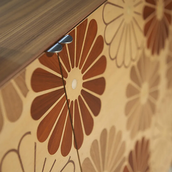 Walnuss Sideboard mit Türen DALE Lauta Floreale A 155 Fabrik DALE aus Italien. Foto №3