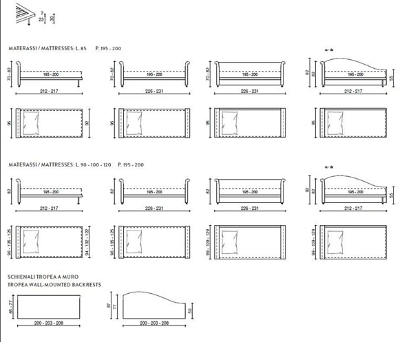 Zweisitzer Sofa mit Stoffbezug und Bettfunktion Tropea Duomo Design Fabrik Duomo Design aus Italien. Foto №8