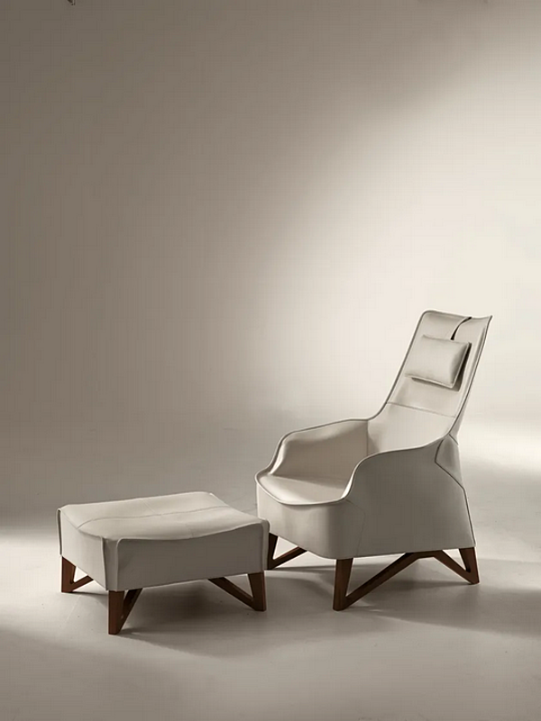 Lederarmstuhl mit Kopfstütze GIORGETTI Mobius Fabrik GIORGETTI aus Italien. Foto №7