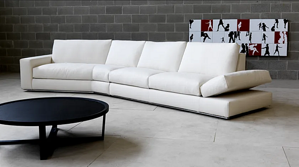 Ecksofa aus Stoff oder Leder 810 Fly VIBIEFFE Fabrik VIBIEFFE aus Italien. Foto №6