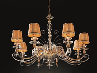 Kronleuchter mit Swarovski-Kristallen Alicante Satin L8 Shade Euroluce Lampadari