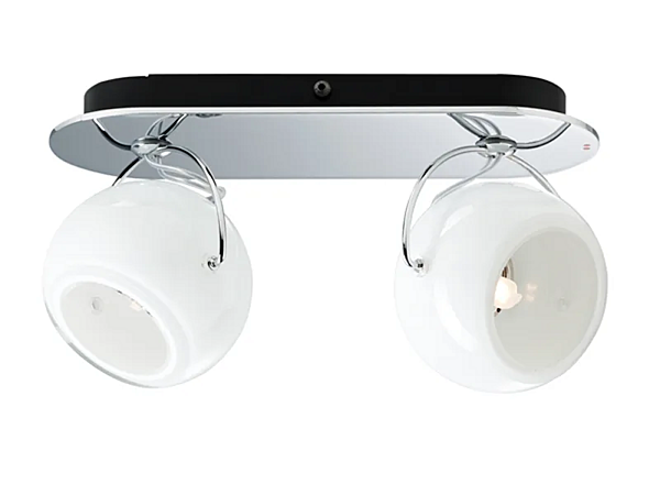 Verstellbare Deckenlampe aus Weißem Material Fabbian Beluga Fabrik Fabbian aus Italien. Foto №1