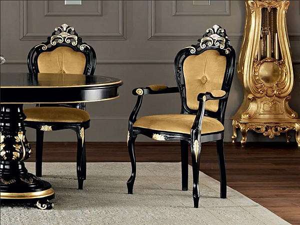 Polsterstuhl mit Armlehnen Modenese Luxury Interiors 11513 Fabrik MODENESE GASTONE aus Italien. Foto №1