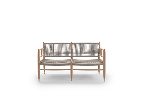 Garten-Sofa aus Iroko Holz mit weicher Rückenlehne FLEXFORM LEE OUTDOOR Fabrik FLEXFORM aus Italien. Foto №4