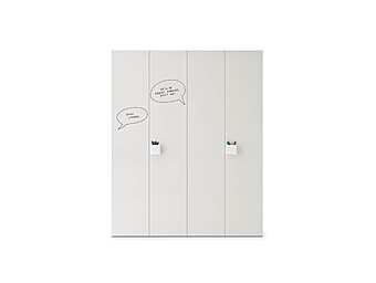 Kleiderschrank mit Türen aus Holz Nidi Graphic Fabrik nidi aus Italien