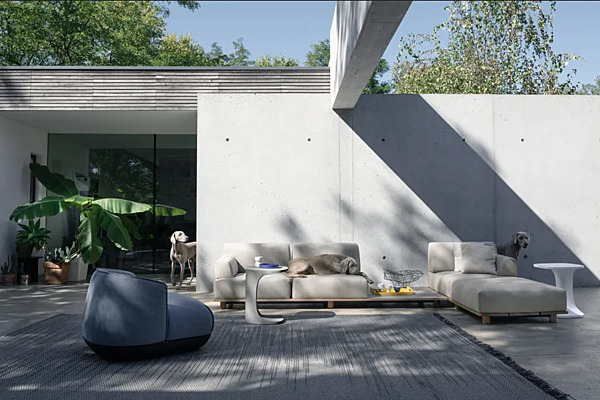 Modulares Garten-Sofa mit weicher Rückenlehne Kristalia Palco Fabrik Kristalia aus Italien. Foto №3