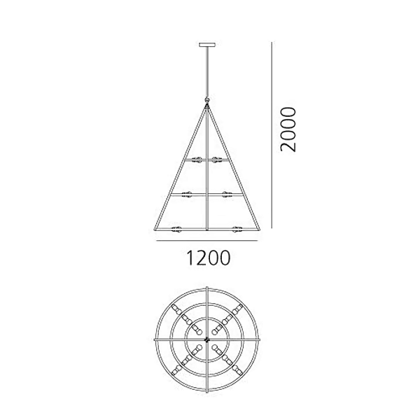 Pendelleuchte aus Stahl El Poris Artemide 1085030A Fabrik Artemide aus Italien. Foto №11