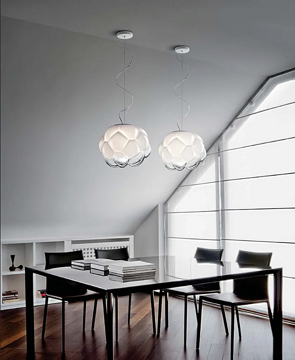 Glas Pendelleuchte Cloudy Fabbian F21 A02 71 Fabrik Fabbian aus Italien. Foto №14