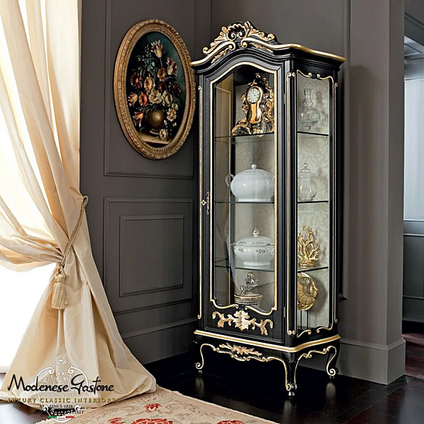 Barocke Holzvitrine 12131 Modenese Luxury Interiors Fabrik MODENESE GASTONE aus Italien. Foto №1