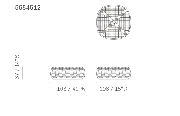 Garten Pouf aus nautischem Seil POLTRONA FRAU Lepli Outdoor Fabrik POLTRONA FRAU aus Italien. Foto №22