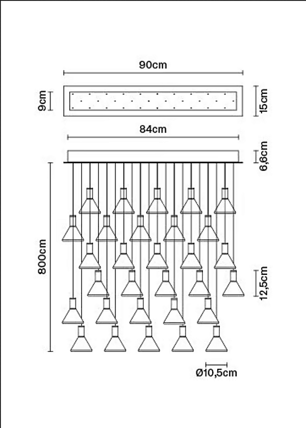 LED Pendelleuchte aus Borosilikatglas Multispot Polair Fabbian Fabrik Fabbian aus Italien. Foto №10