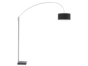 Bogenlampe aus Stahl mit Baumwollschirm LIGNE ROSET MAMA 10072421-10072423