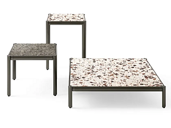 Garten Beistelltisch mit Palladiana Tischplatte GIORGETTI ALDIA 91010, 91011, 91012, 91013