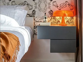 Wandmontierter Nachttisch aus Holz LAGO 36E8 0766