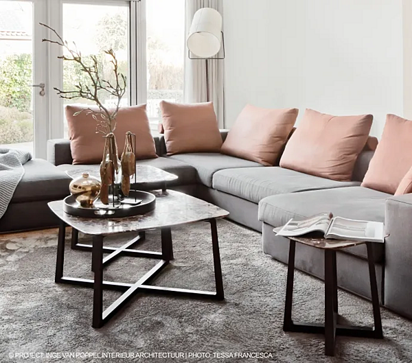 Quadratischer Couchtisch aus Marmor FLEXFORM GIPSY Fabrik FLEXFORM aus Italien. Foto №2
