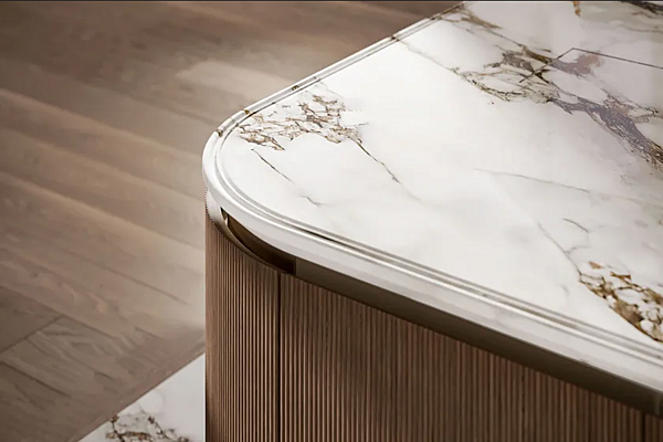 Maßgefertigte Holzküche mit Insel Radha 1 0 Old Line Fabrik Oldline aus Italien. Foto №15