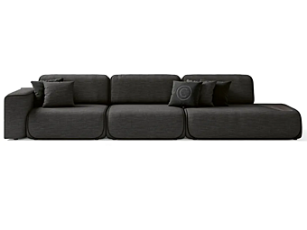 Dreisitzer Stoffsofa mit gepolsterter Rückenlehne CPRN HOMOOD Starlight ST736 + ST733, ST736+ST734