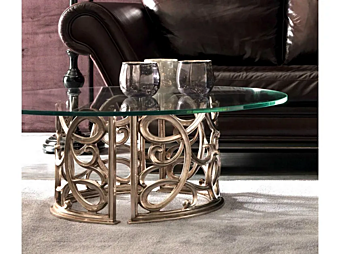 Runder Couchtisch aus Glas Flora CORTEZARI 224-VT2