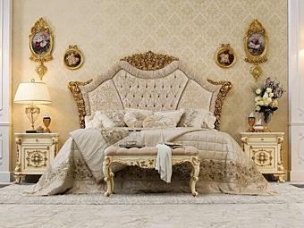 Doppelbett mit gepolsterter Rückenlehne Modenese Luxury Interiors 14218