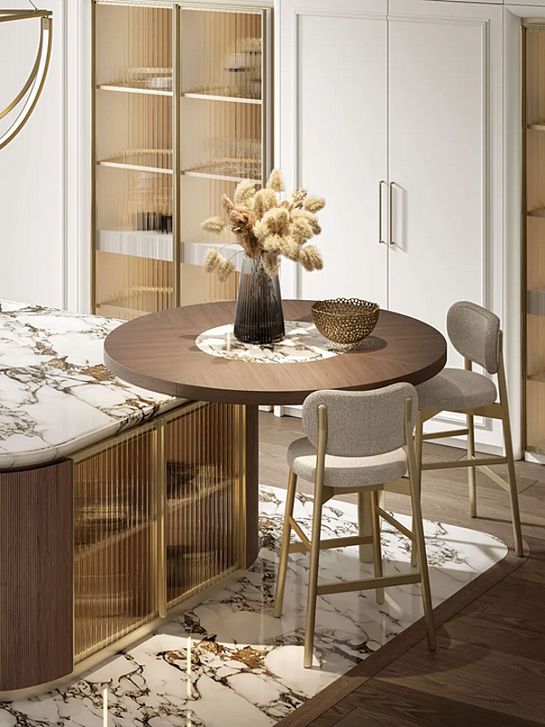 Maßgefertigte Holzküche mit Insel Radha 1 0 Old Line Fabrik Oldline aus Italien. Foto №17