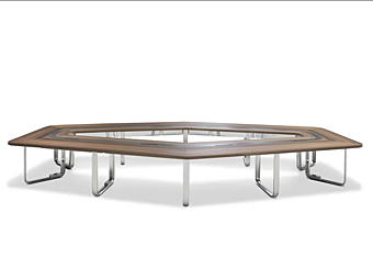 Modularer Holztisch für Besprechungen mit Kabelmanagement i 4 Mariani