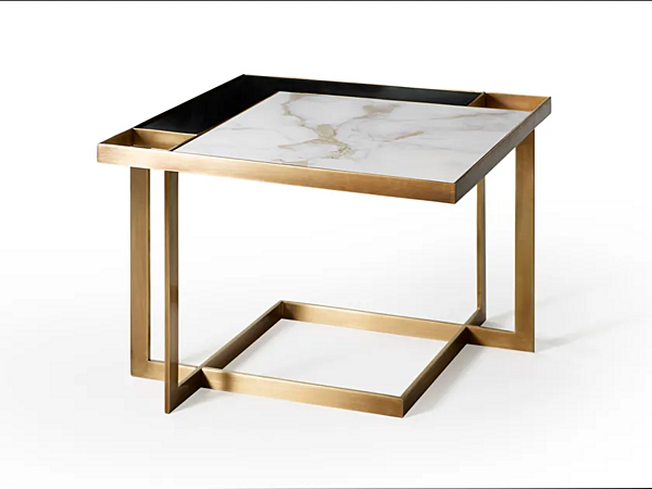Niedriger quadratischer Couchtisch aus Holz MARIONI GARY 02860 Fabrik MARIONI aus Italien. Foto №1